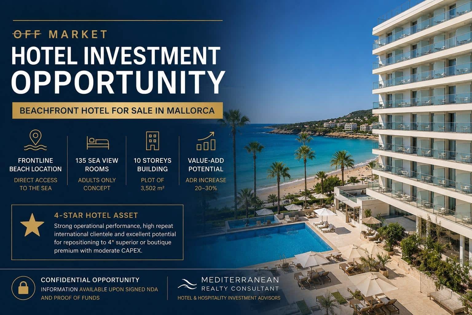 135 bedroom Hotel for sale in Cala Vinyes / Cala Vinyas / Cala Vinas - € 35,000,000 (Ref: 9840918)