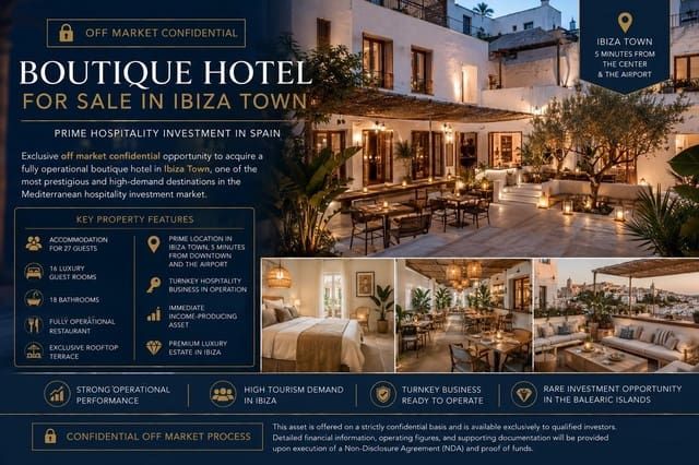 16 slaapkamer Hotel te koop in Ibiza dorp - € 2.950.000 (Ref: 9888112)