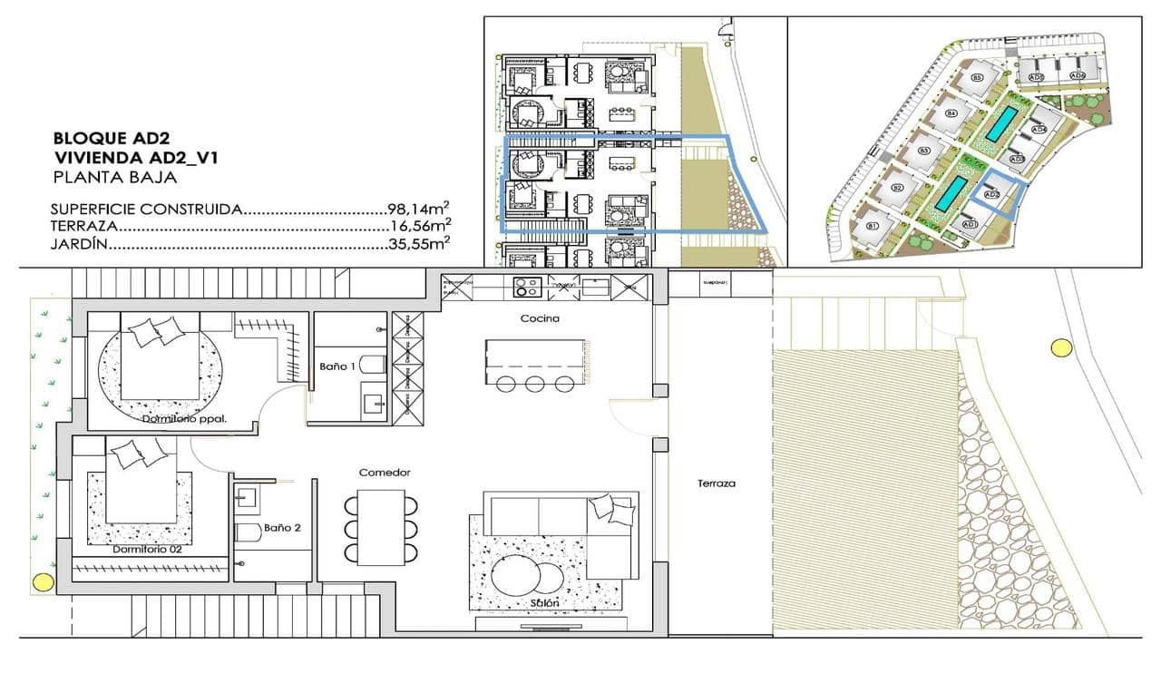 2 soverom Bungalow til salgs i Torre-Pacheco med svømmebasseng garasje - € 334 900 (Ref: 10006089)