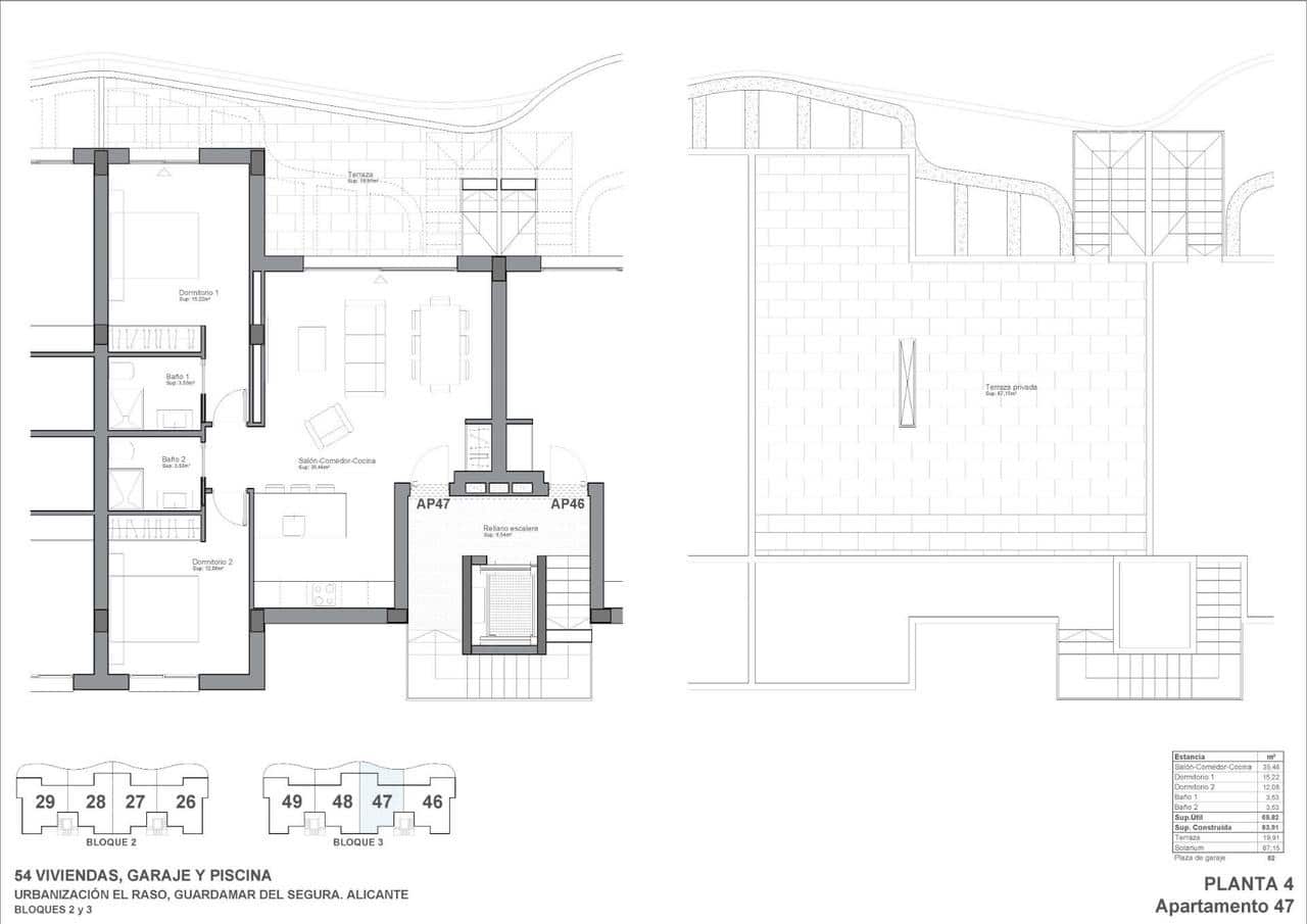 2 soveværelse Penthouse til salg i Guardamar del Segura med swimmingpool garage - € 376.900 (Ref: 10015804)
