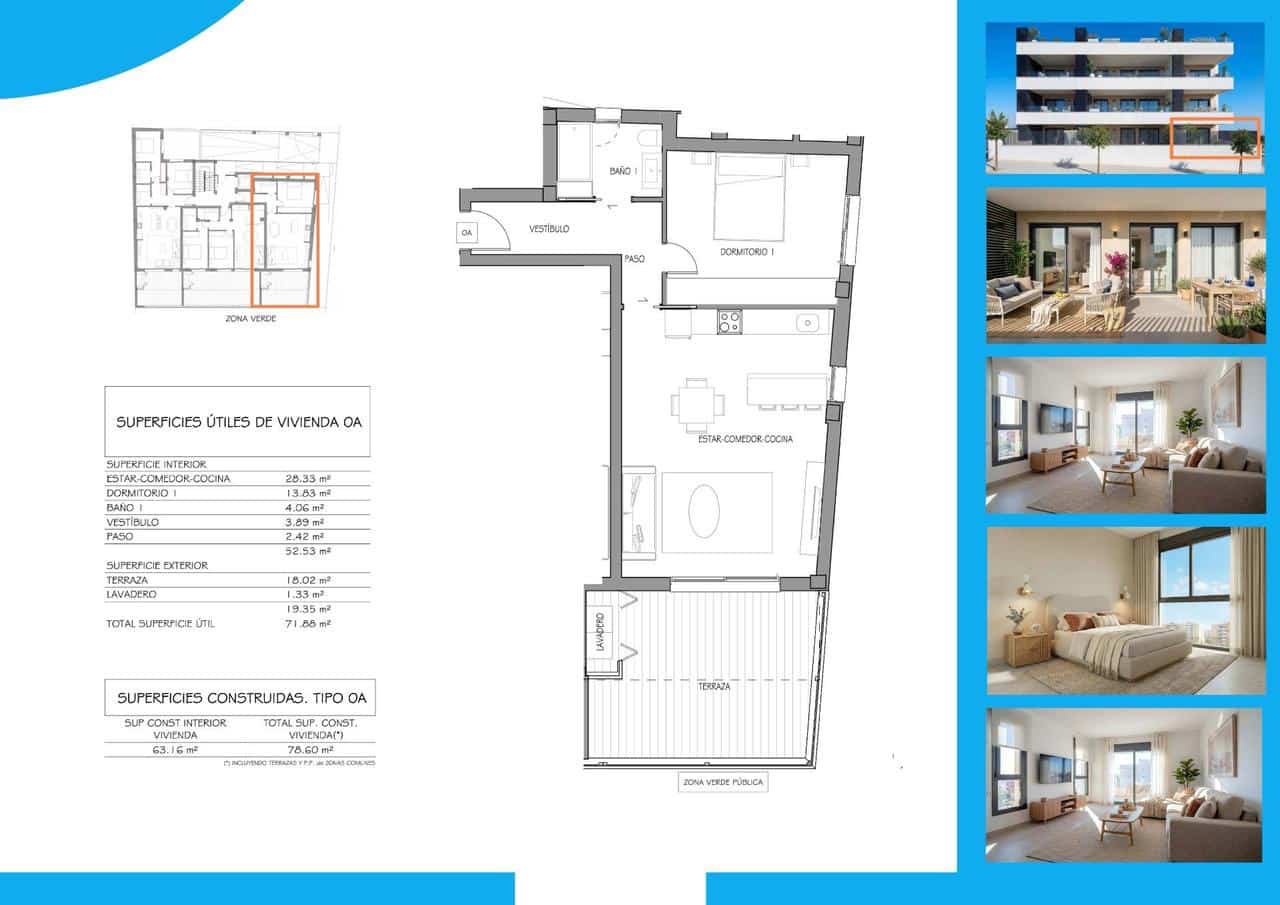 1 camera da letto Appartamento in vendita in Benijofar con piscina garage - 249.900 € (Rif: 10015813)