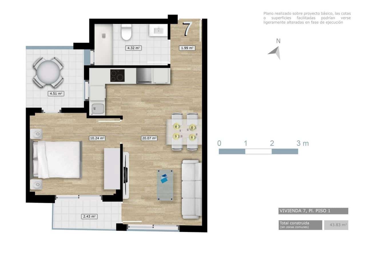 1 sypialnia Apartament na sprzedaż w Torrevieja z basenem garażem - 160 000 € (Ref: 10018323)
