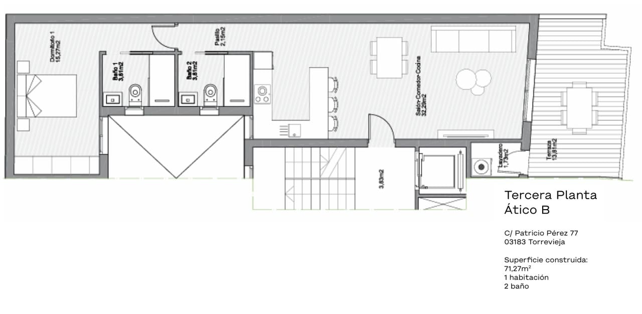 2 slaapkamer Appartement te koop in Torrevieja met zwembad - € 309.000 (Ref: 10024582)