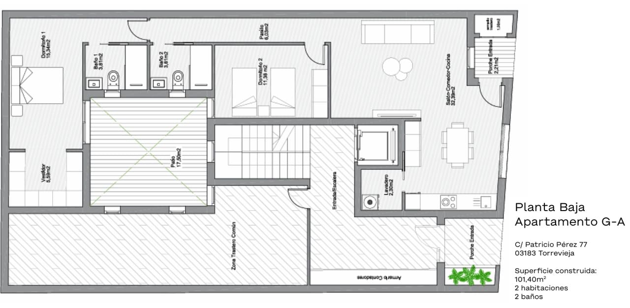2 soveværelse Lejlighed til salg i Torrevieja med swimmingpool - € 268.000 (Ref: 10024686)