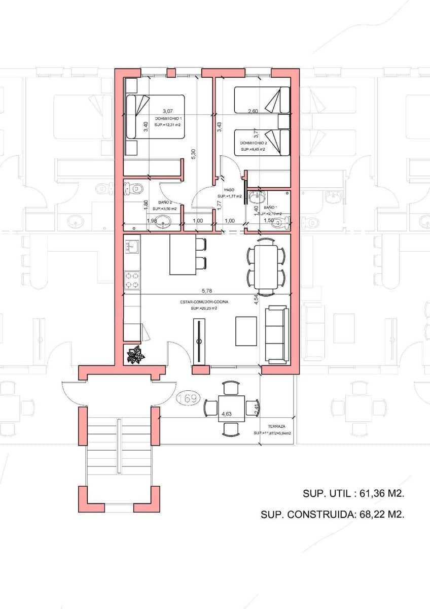 2 bedroom Penthouse for sale in Fuente Alamo de Murcia with pool garage - € 182,750 (Ref: 10057568)