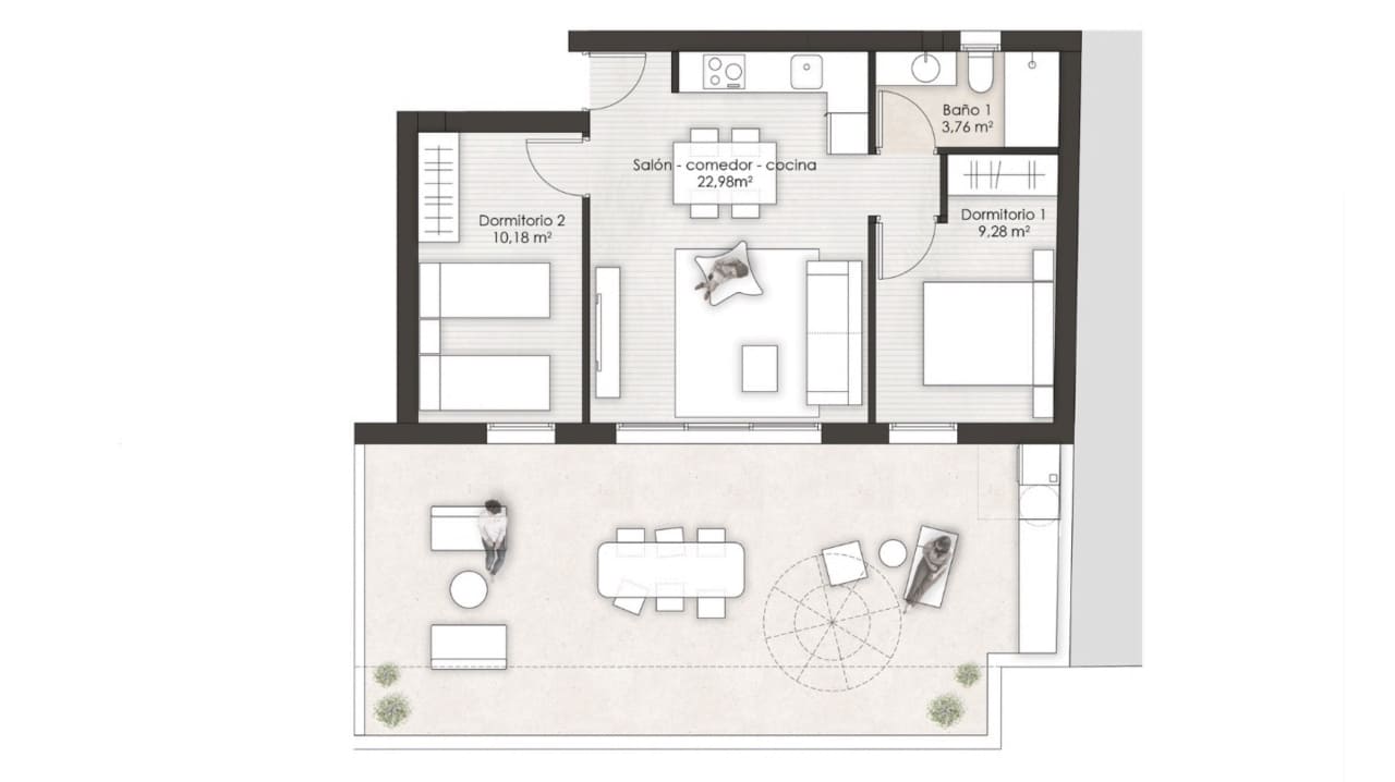 2 camera da letto Attico in vendita in Torrevieja con piscina - 360.000 € (Rif: 10073202)