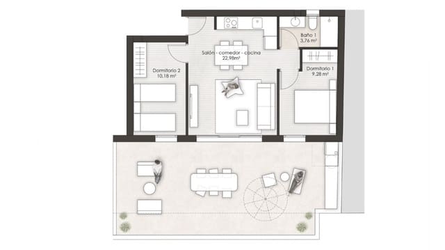 2 soverom Penthouse til salgs i Puerto Deportivo, Torrevieja med svømmebasseng - € 360 000 (Ref: 10073202)
