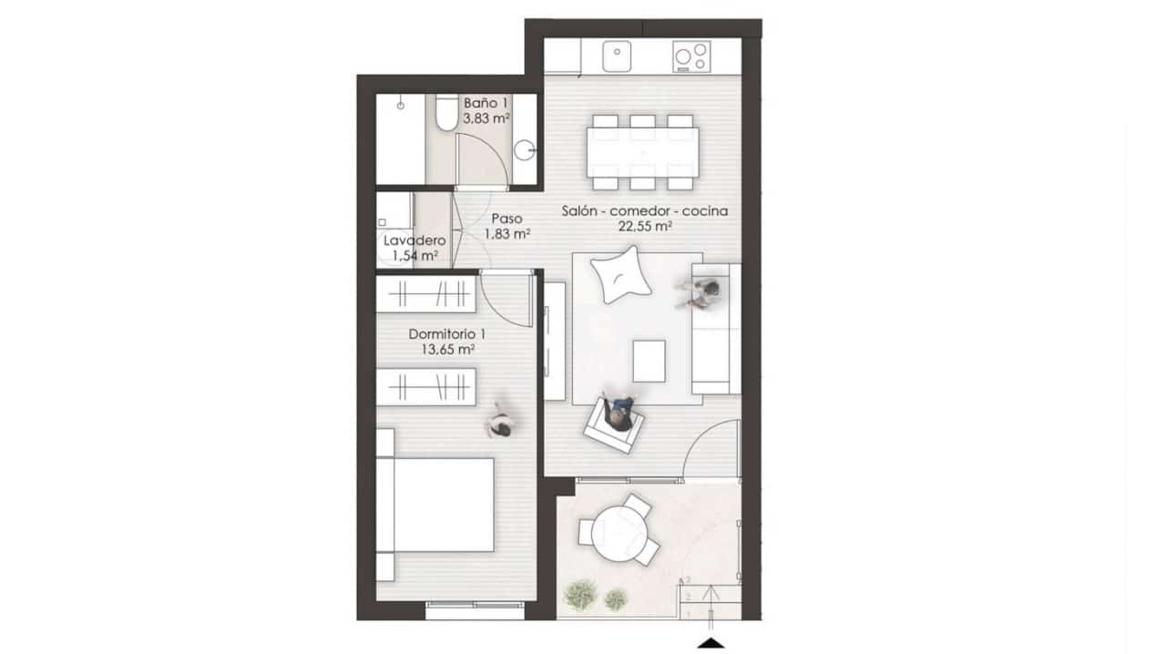1 sovrum Lägenhet till salu i Torrevieja med pool - 195 000 € (Ref: 10073203)