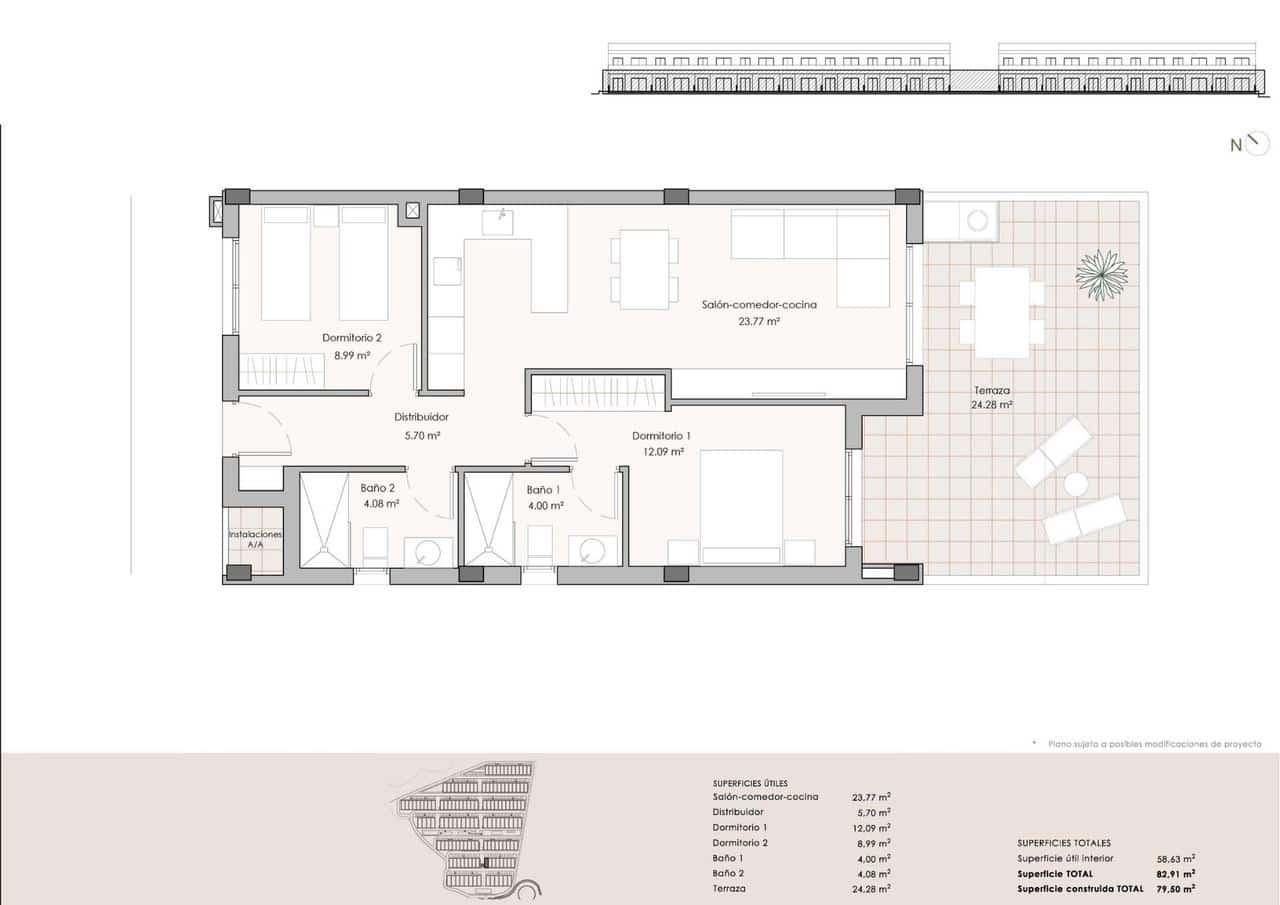 Apartamento de 2 habitaciones en Pulpí en venta con piscina garaje - 199.900 € (Ref: 10132680)
