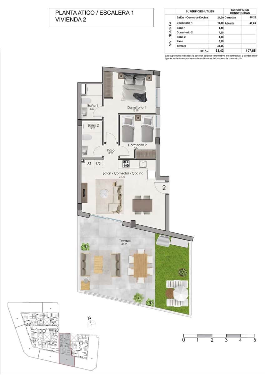 2 quarto Penthouse para venda em Santa Pola com piscina - 385 000 € (Ref: 10146680)