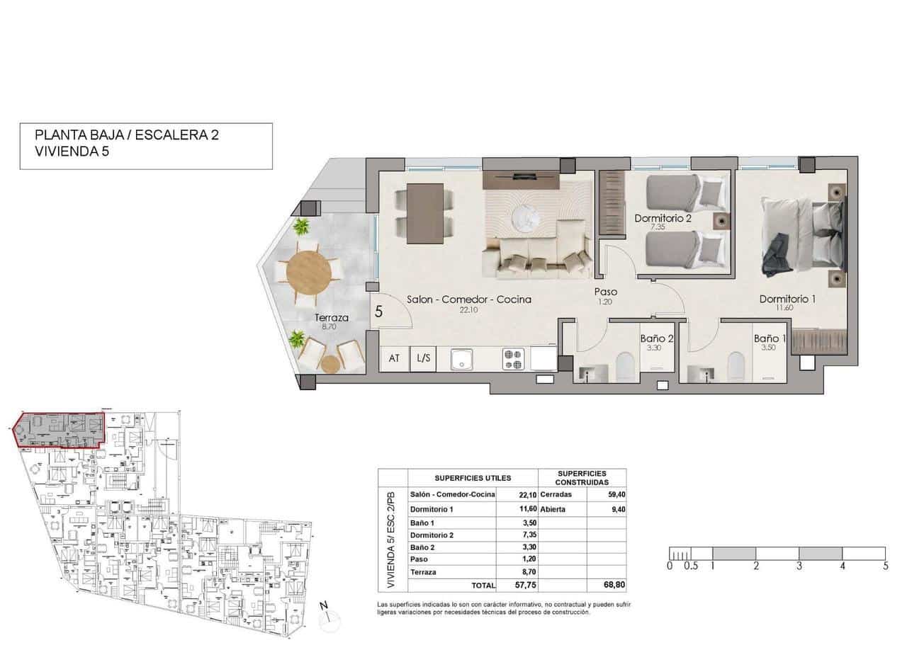 2 soverom Leilighet til salgs i Santa Pola med svømmebasseng - € 235 000 (Ref: 10146684)