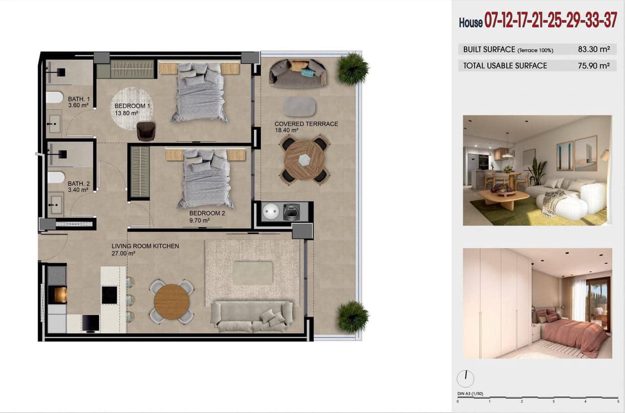 2 quarto Apartamento para venda em Guardamar del Segura com piscina garagem - 275 000 € (Ref: 10174518)