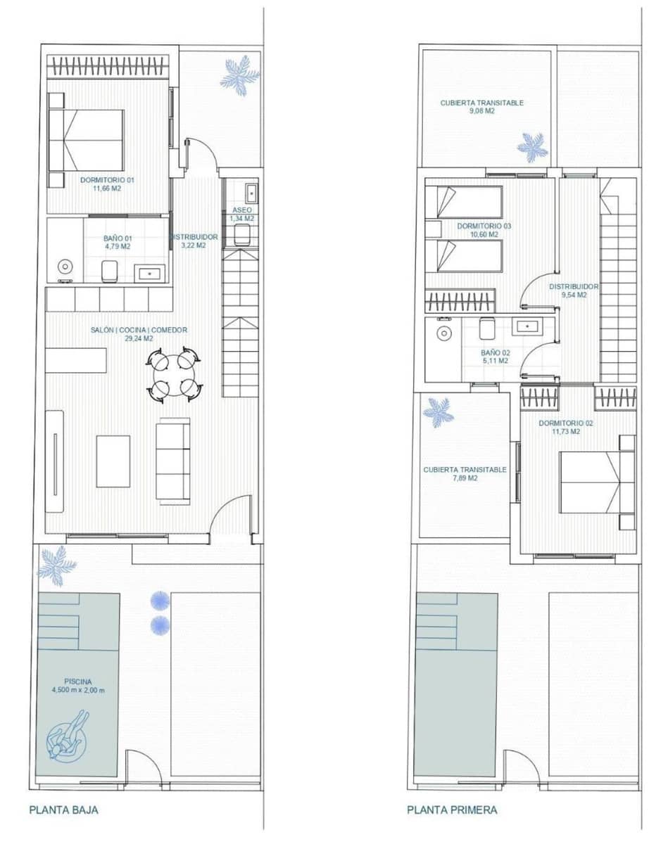 3 chambre Maison de Ville à vendre à Torre-Pacheco avec piscine garage - 295 900 € (Ref: 10174521)