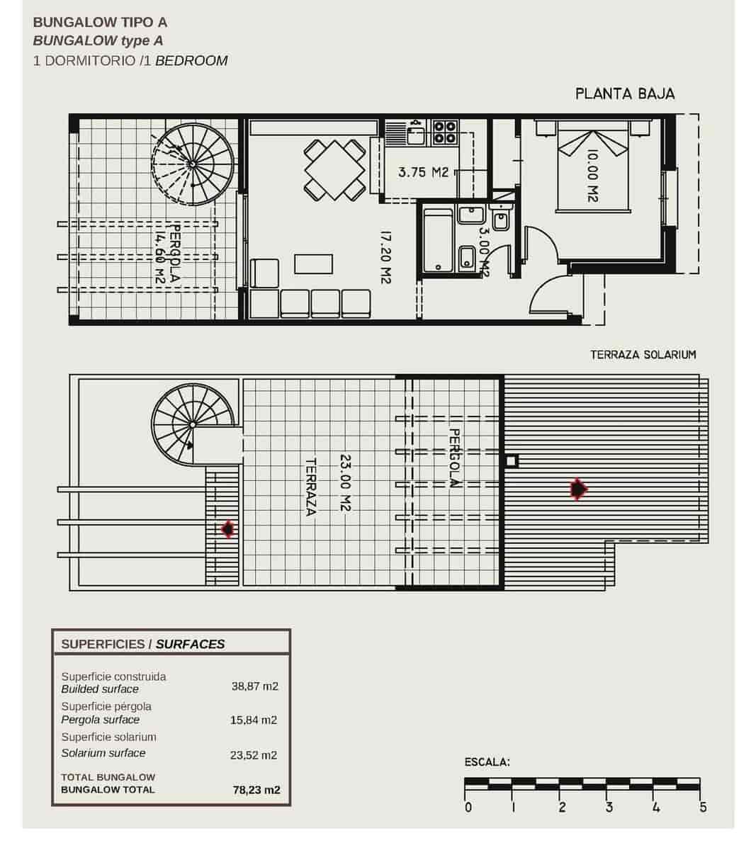 1 chambre Bungalow à vendre à Calpe / Calp avec piscine garage - 200 000 € (Ref: 8045949)