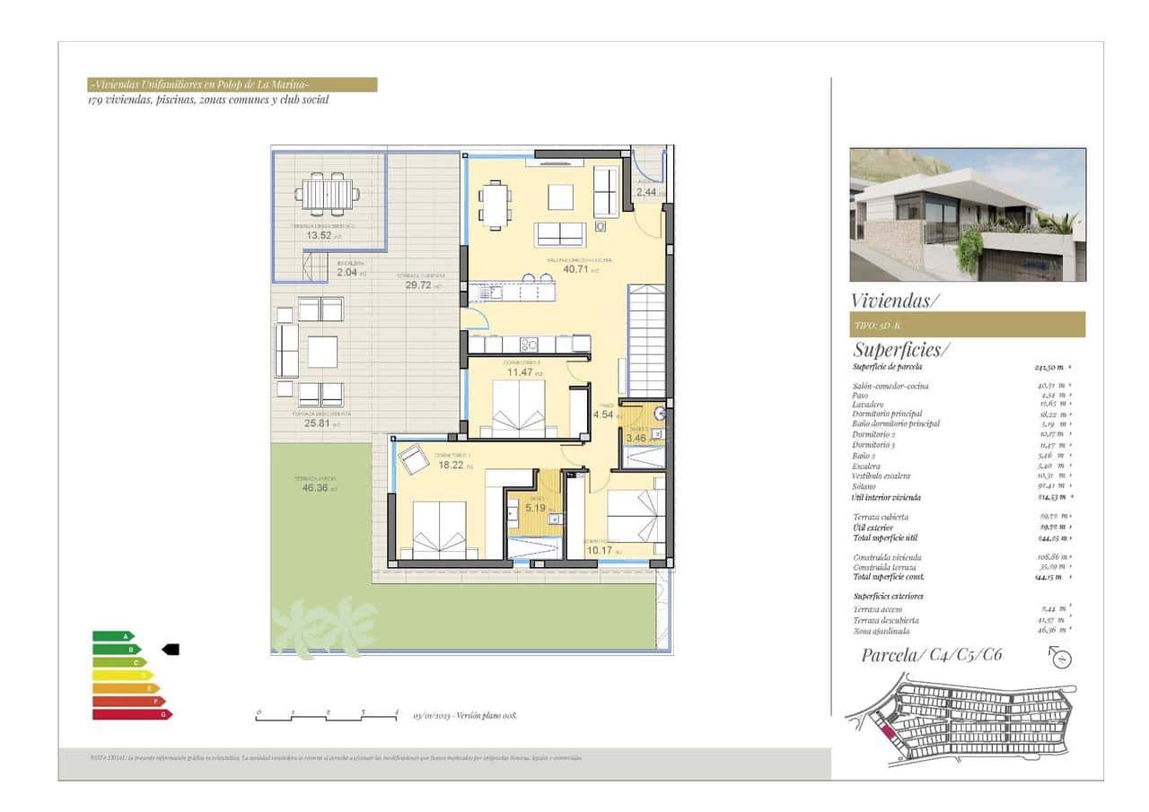Chalet de 3 habitaciones en Polop en venta con piscina garaje - 470.000 € (Ref: 8220444)