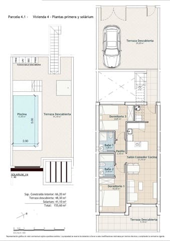 3 Zimmer Bungalow zu verkaufen in San Miguel de Salinas mit Pool Garage - 399.000 € (Ref: 8289235)