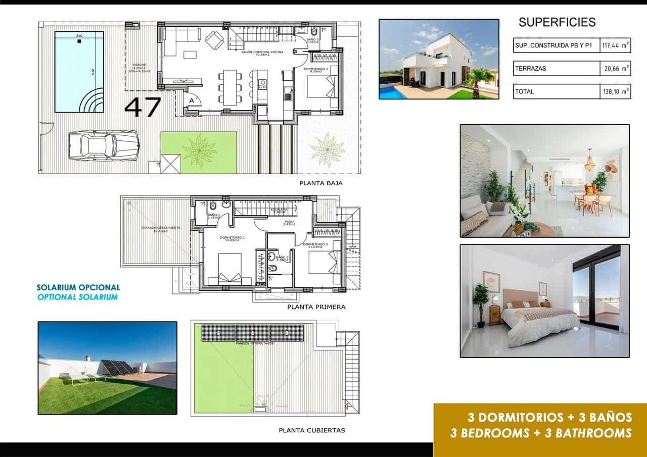 3 slaapkamer Villa te koop in Orihuela met zwembad - € 439.000 (Ref: 8365812)