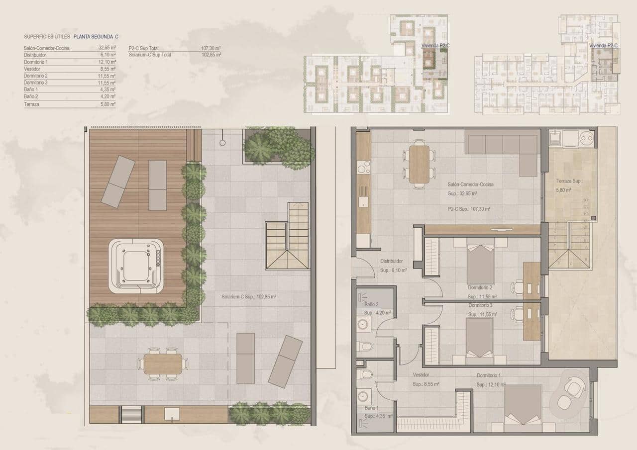 3 sovrum Takvåning till salu i Torre-Pacheco med pool - 233 000 € (Ref: 8417902)