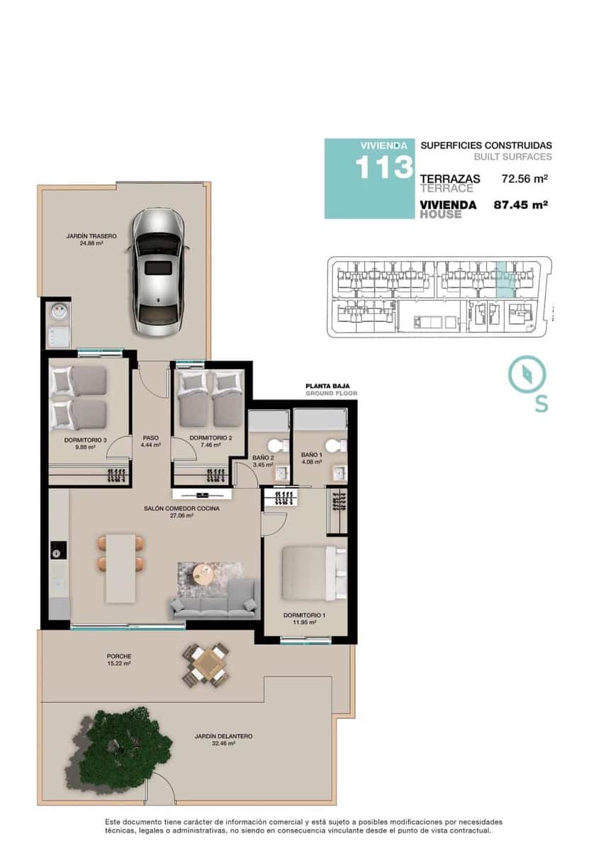 3 chambre Bungalow à vendre à Pilar de la Horadada avec piscine - 380 000 € (Ref: 8445983)