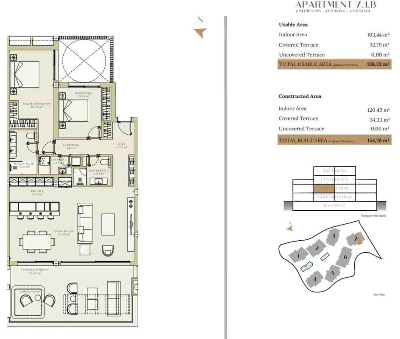 Apartamento de 2 habitaciones en Estepona en venta con piscina - 895.000 € (Ref: 8612960)