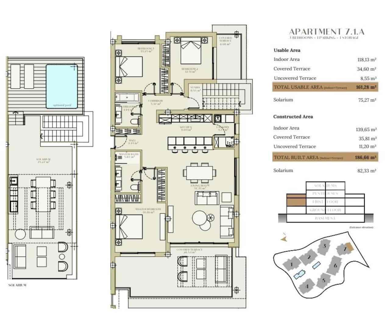 3 sovrum Takvåning till salu i Estepona med pool - 945 000 € (Ref: 8612967)