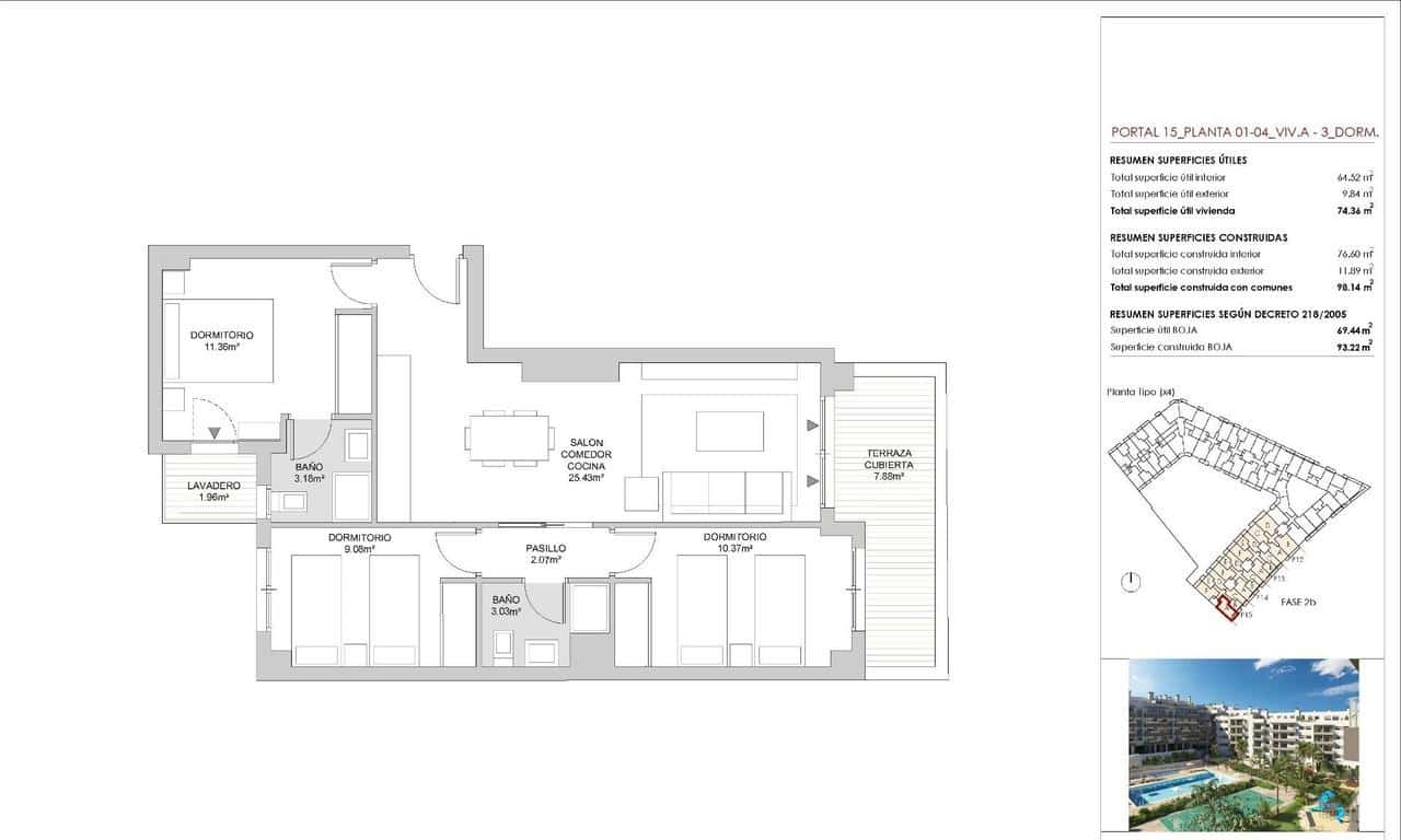3 sypialnia Apartament na sprzedaż w Mijas z basenem garażem - 458 000 € (Ref: 8613121)