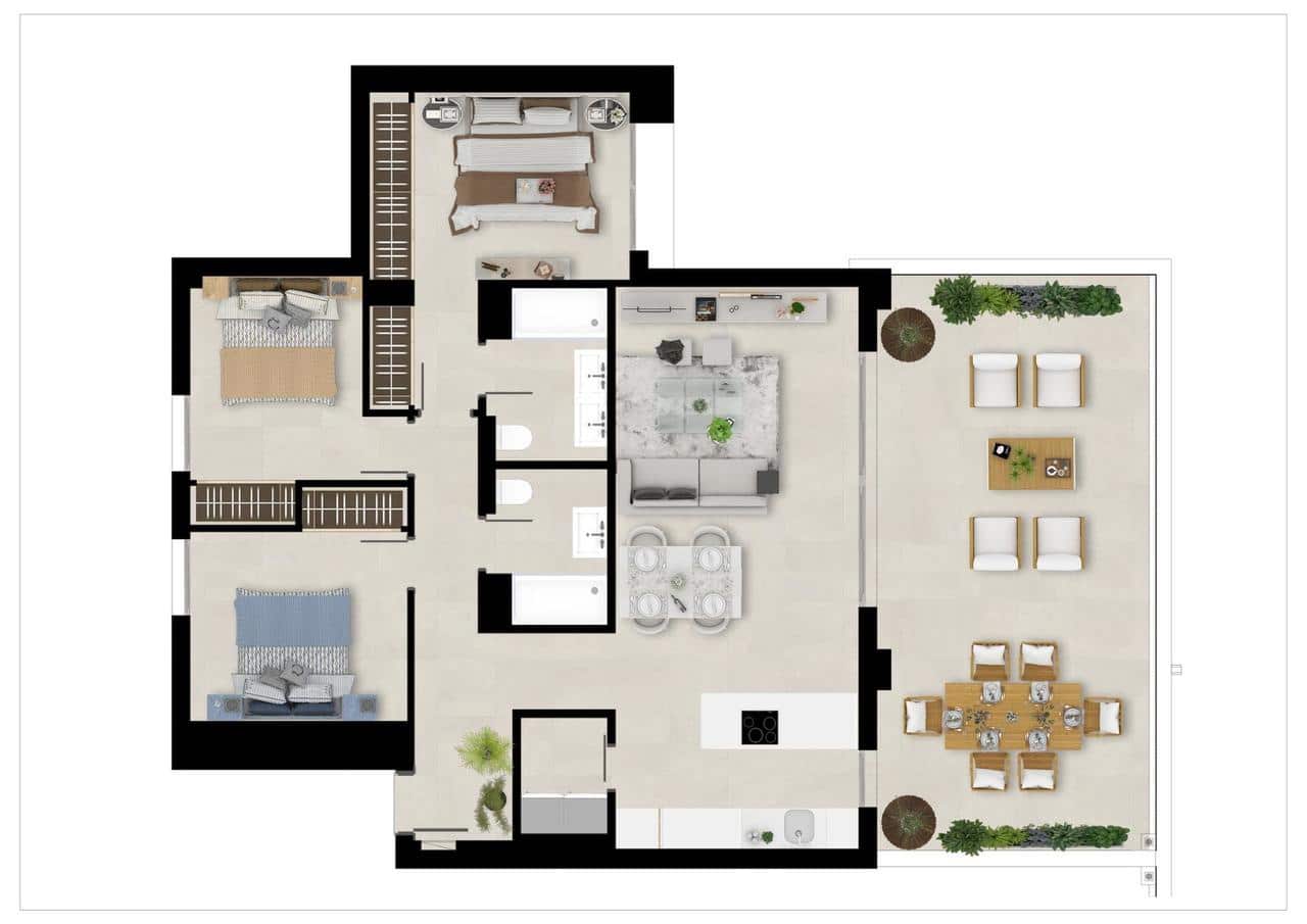 3 soveværelse Penthouse til salg i Marbella med swimmingpool garage - € 950.000 (Ref: 8619603)