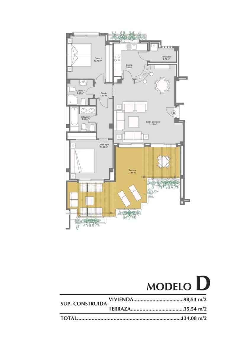 2 bedroom Penthouse for sale in Orihuela Costa with pool garage - € 347,700 (Ref: 8694177)
