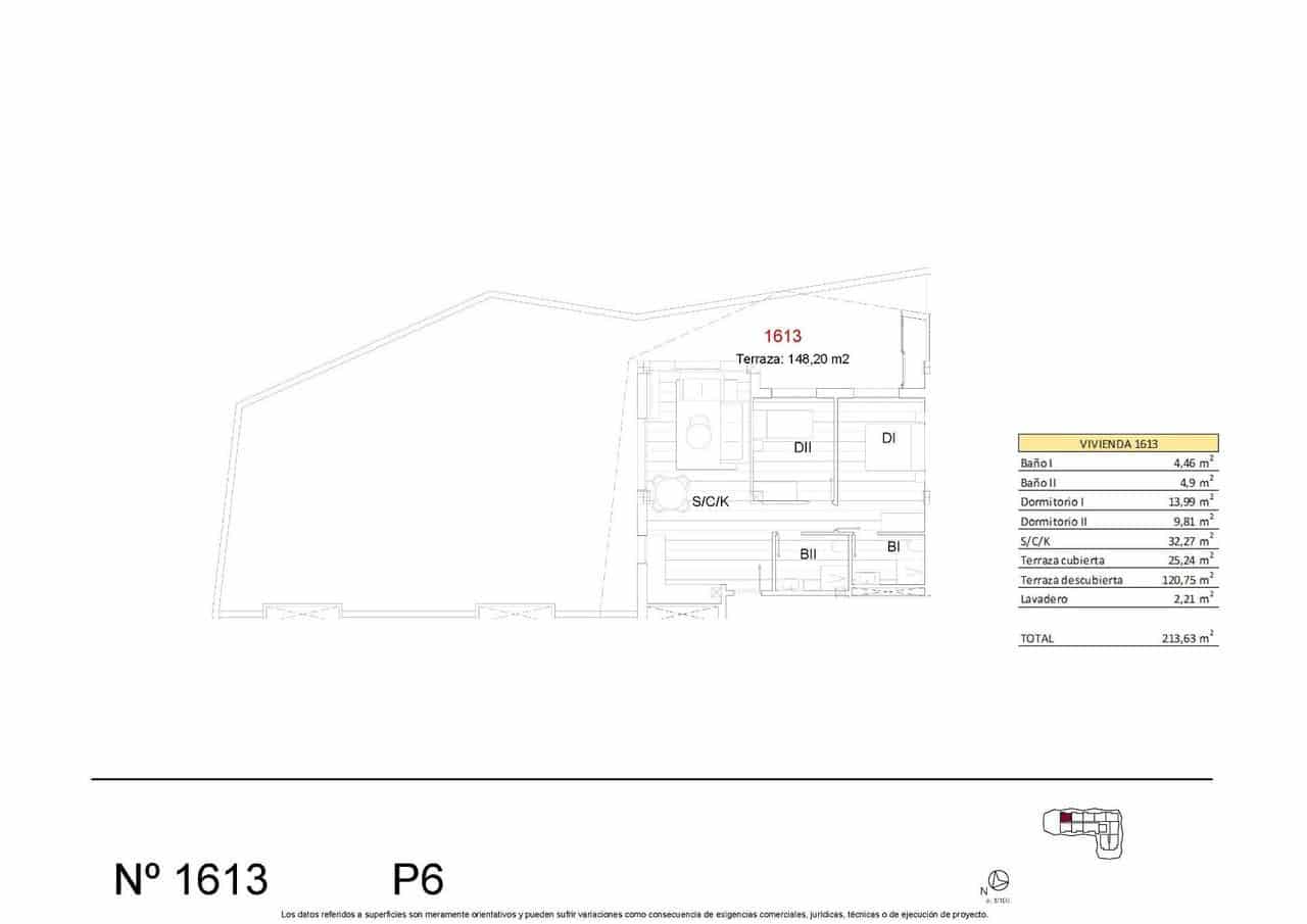 2 soverom Penthouse til salgs i San Miguel de Salinas med svømmebasseng - € 319 900 (Ref: 8736335)