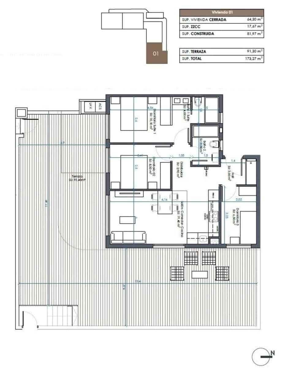3 Zimmer Apartment zu verkaufen in Guardamar del Segura mit Pool - 345.000 € (Ref: 9165975)