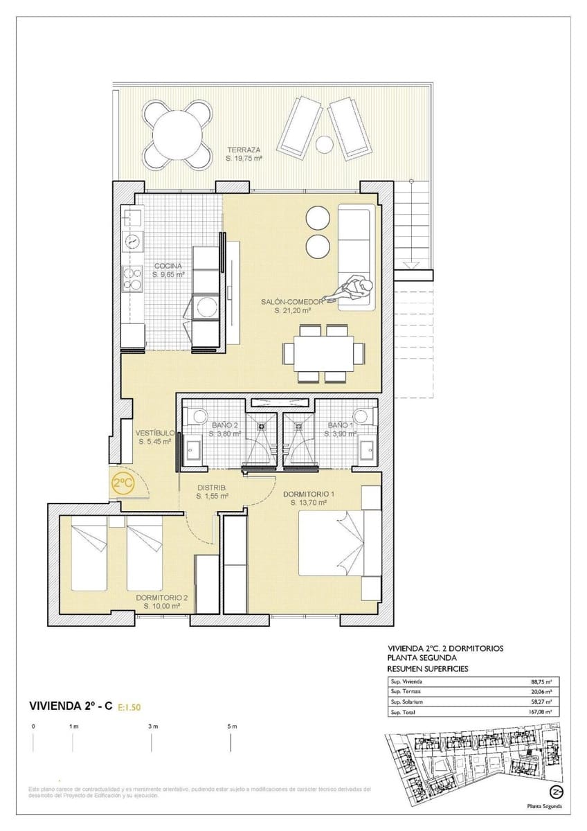 2 soveværelse Penthouse til salg i Finestrat med swimmingpool - € 450.000 (Ref: 9207868)