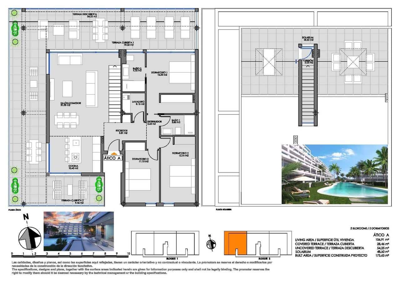 3 makuuhuone Kattohuoneisto myytävänä paikassa Mar de Cristal mukana uima-altaan 
autotalli - 620 000 € (Ref: 9207936)