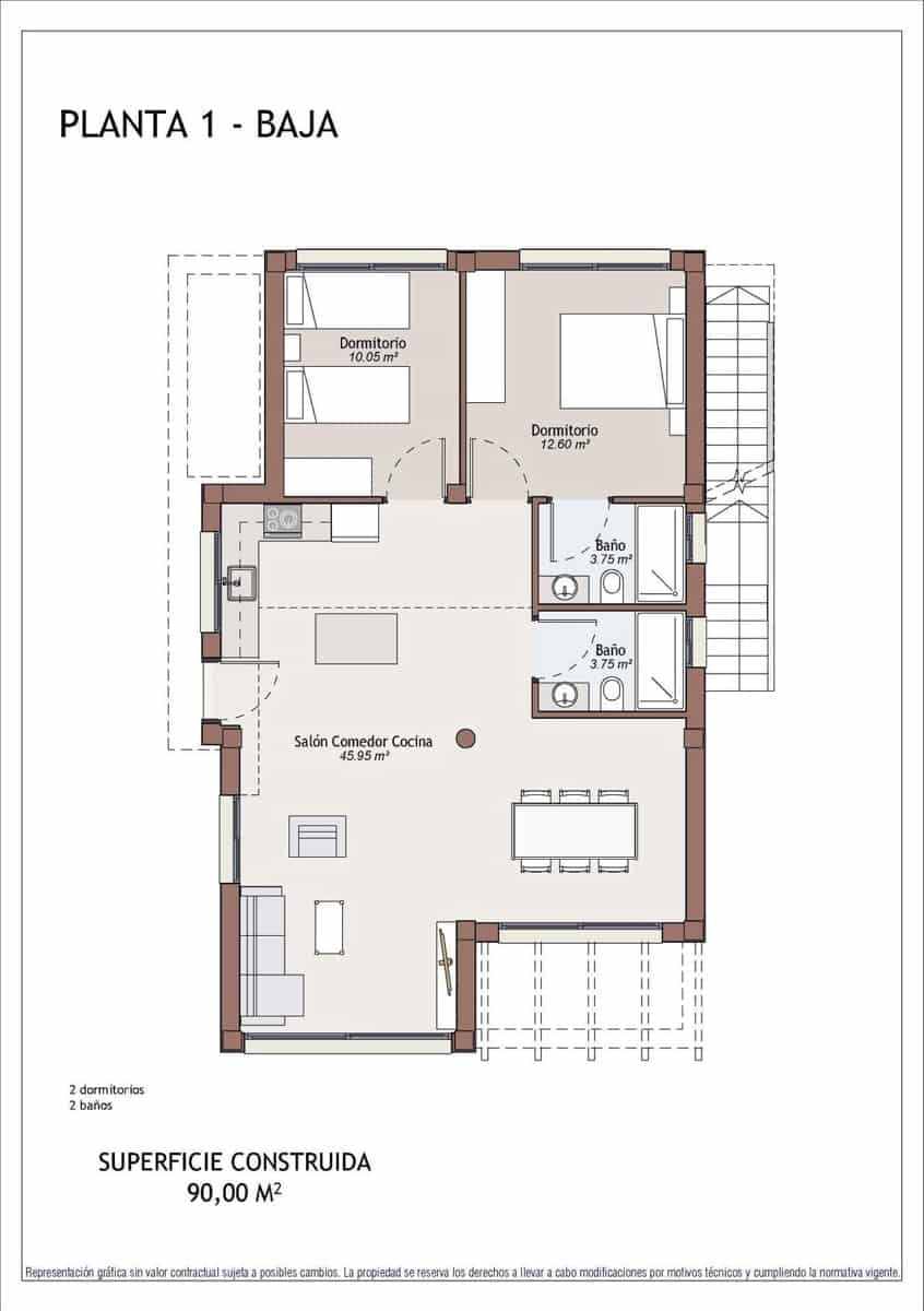 2 makuuhuone Huvila myytävänä paikassa Vera mukana uima-altaan - 429 000 € (Ref: 9240305)