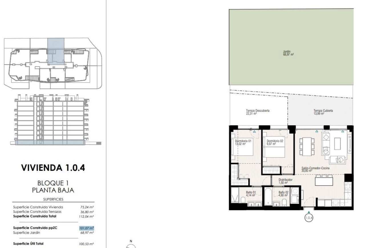 2 makuuhuone Huoneisto myytävänä paikassa La Villajoyosa / Vila Joiosa mukana uima-altaan 
autotalli - 468 000 € (Ref: 9265515)