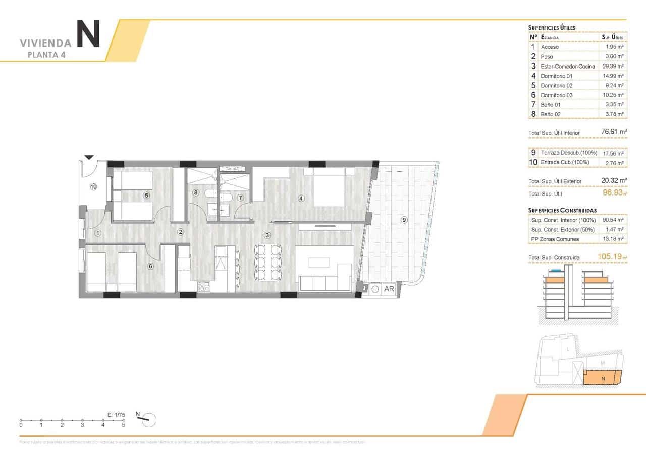 3 Zimmer Apartment zu verkaufen in Torrevieja mit Pool - 315.000 € (Ref: 9504559)