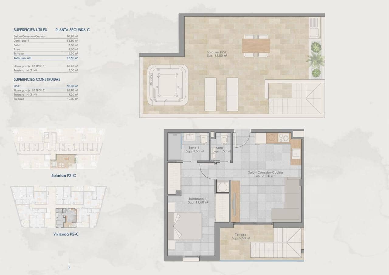 Ático de 2 habitaciones en Los Cuarteros en venta con piscina - 262.000 € (Ref: 9684176)
