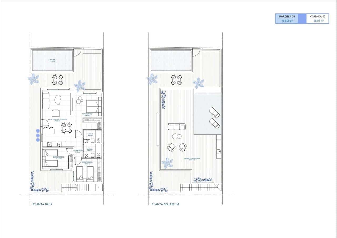3 chambre Villa/Maison à vendre à Torre-Pacheco avec piscine - 259 900 € (Ref: 9684212)