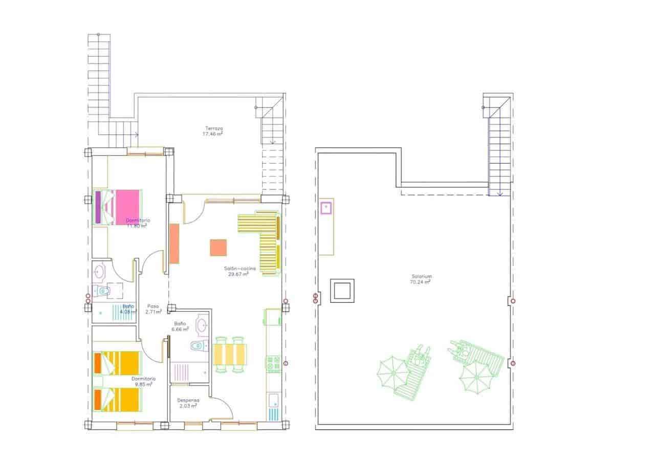 2 sovrum Bungalow till salu i San Javier med pool - 272 900 € (Ref: 9684213)