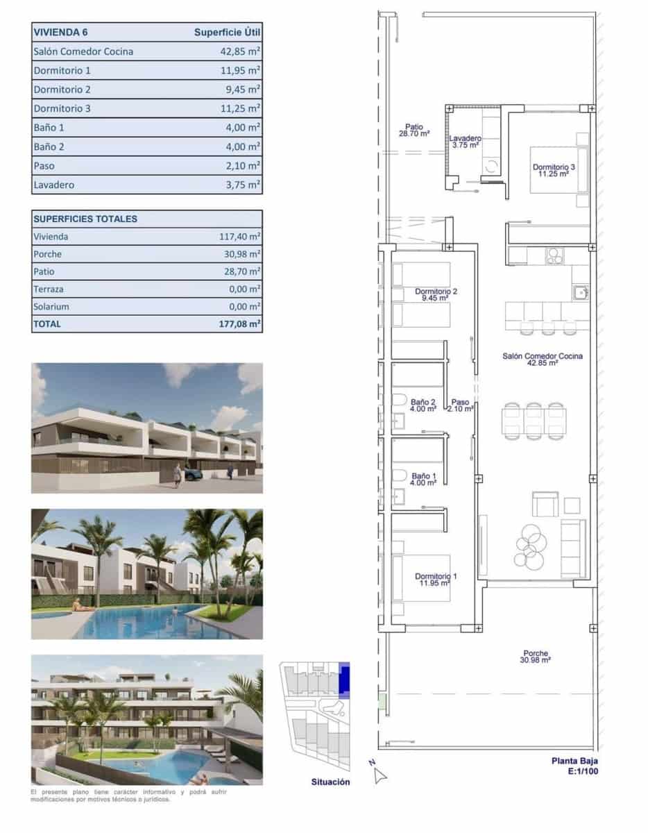 3 soverom Leilighet til salgs i Pilar de la Horadada med svømmebasseng - € 345 000 (Ref: 9713761)