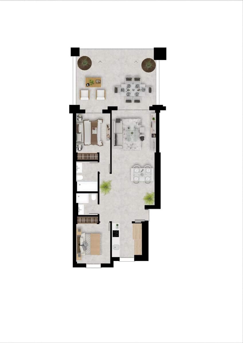 2 sypialnia Apartament na sprzedaż w Manilva z basenem - 390 000 € (Ref: 9808396)