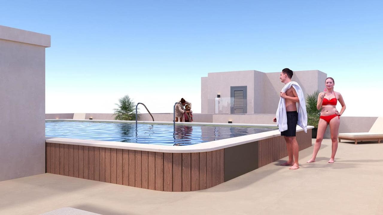 2 Zimmer Penthouse zu verkaufen in San Miguel de Salinas mit Pool - 165.000 € (Ref: 9808511)