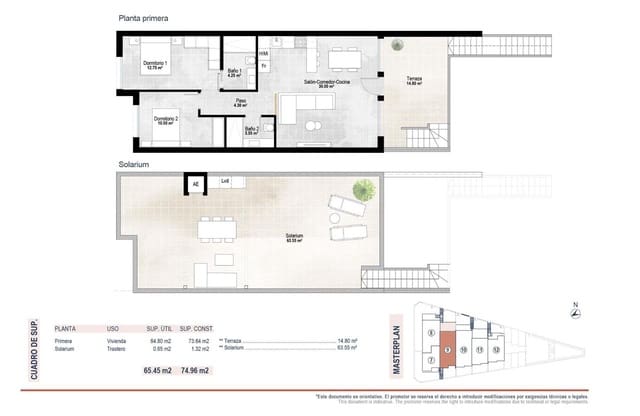 1 makuuhuone Bungalow myytävänä paikassa Lo Pagan, San Pedro del Pinatar mukana uima-altaan - 249 900 € (Ref: 9808533)
