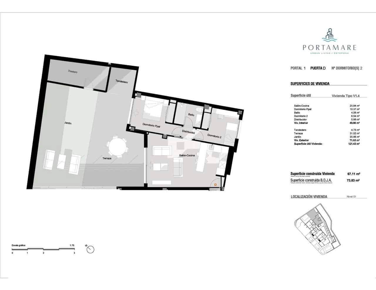 Apartamento de 2 habitaciones en Estepona en venta con piscina - 459.700 € (Ref: 9823159)