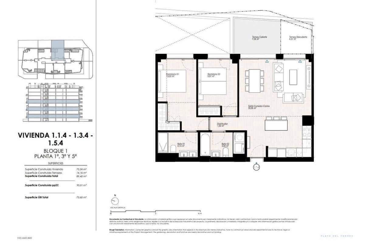 2 bedroom Apartment for sale in La Villajoyosa / Vila Joiosa with pool - € 424,000 (Ref: 9840451)