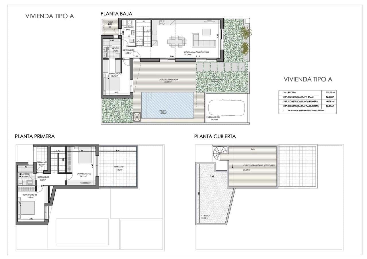 3 bedroom Townhouse for sale in Bigastro - € 328,000 (Ref: 9856016)