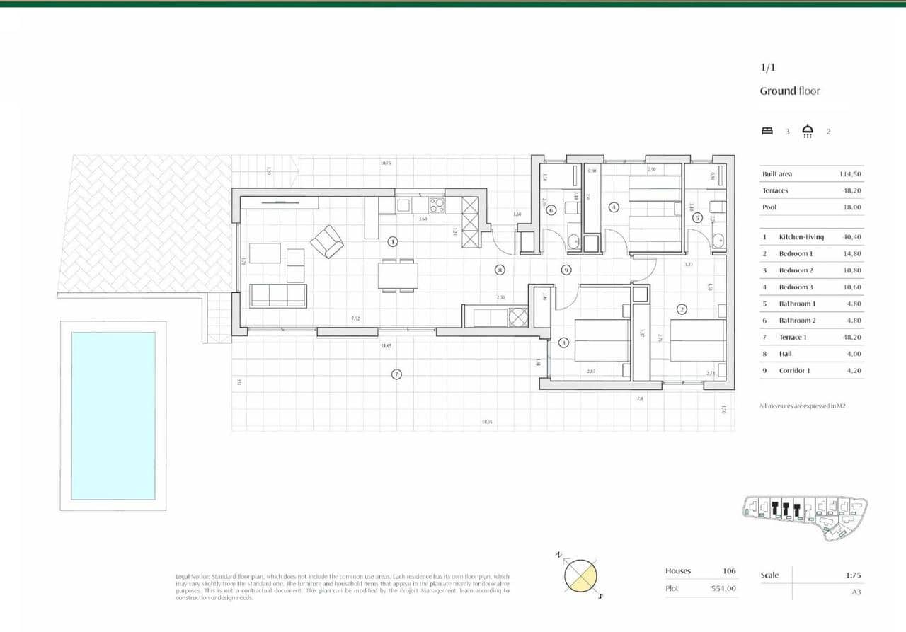 Chalet de 3 habitaciones en Finestrat en venta con piscina - 690.950 € (Ref: 9894101)