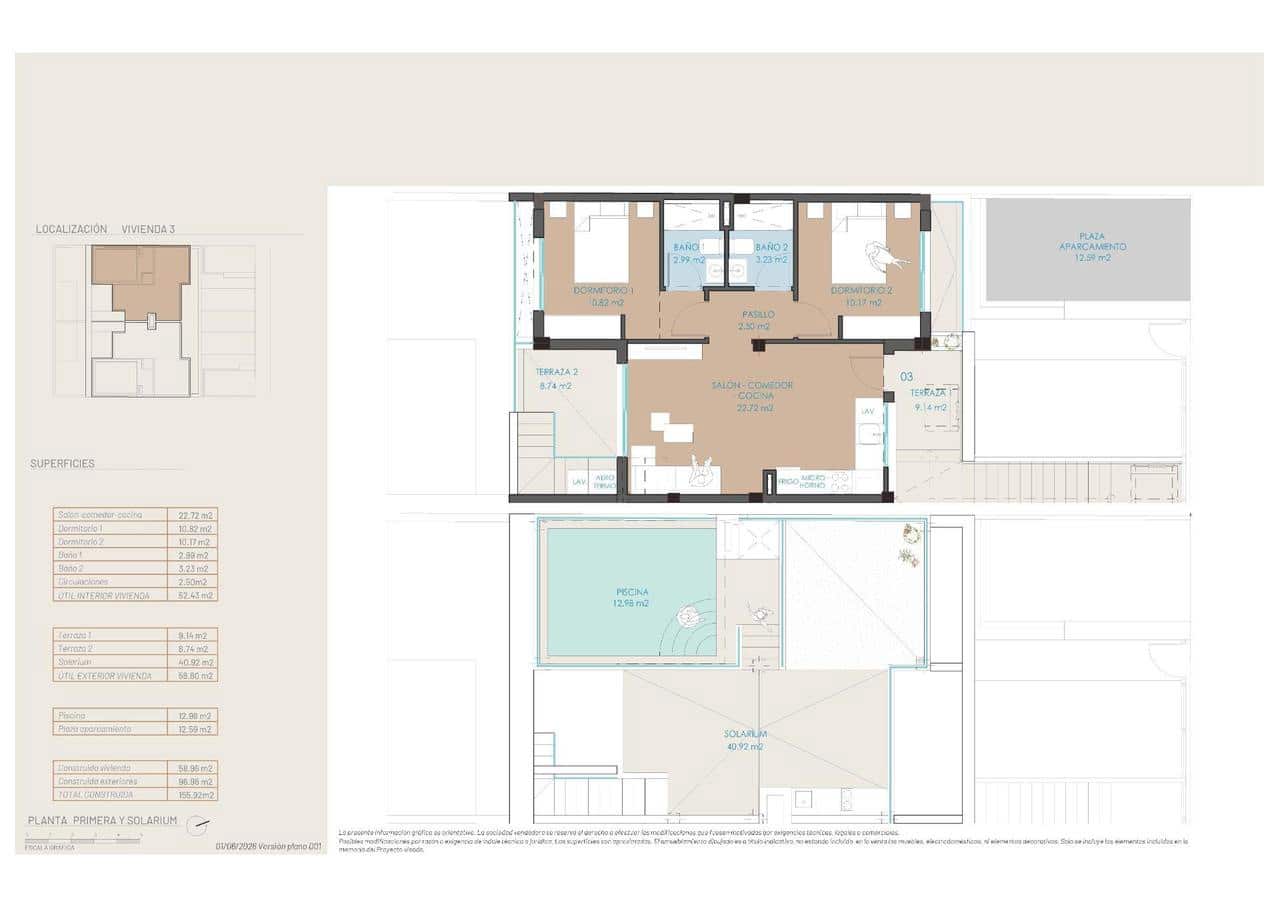 2 Zimmer Bungalow zu verkaufen in San Pedro del Pinatar mit Pool Garage - 309.900 € (Ref: 9928529)