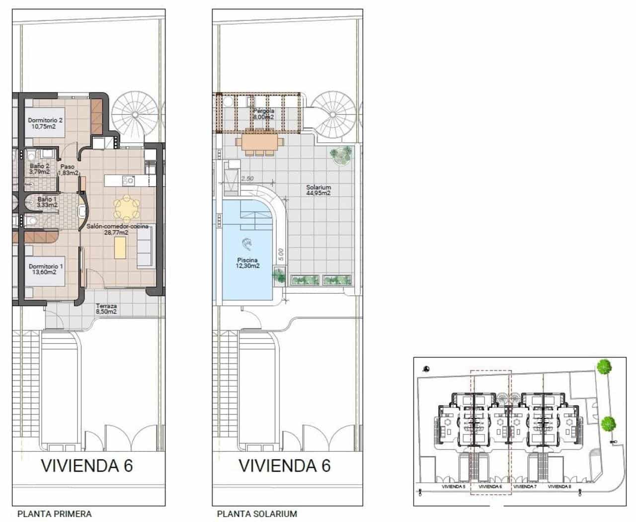 2 chambre Bungalow à vendre à Pilar de la Horadada avec piscine garage - 299 900 € (Ref: 9928998)