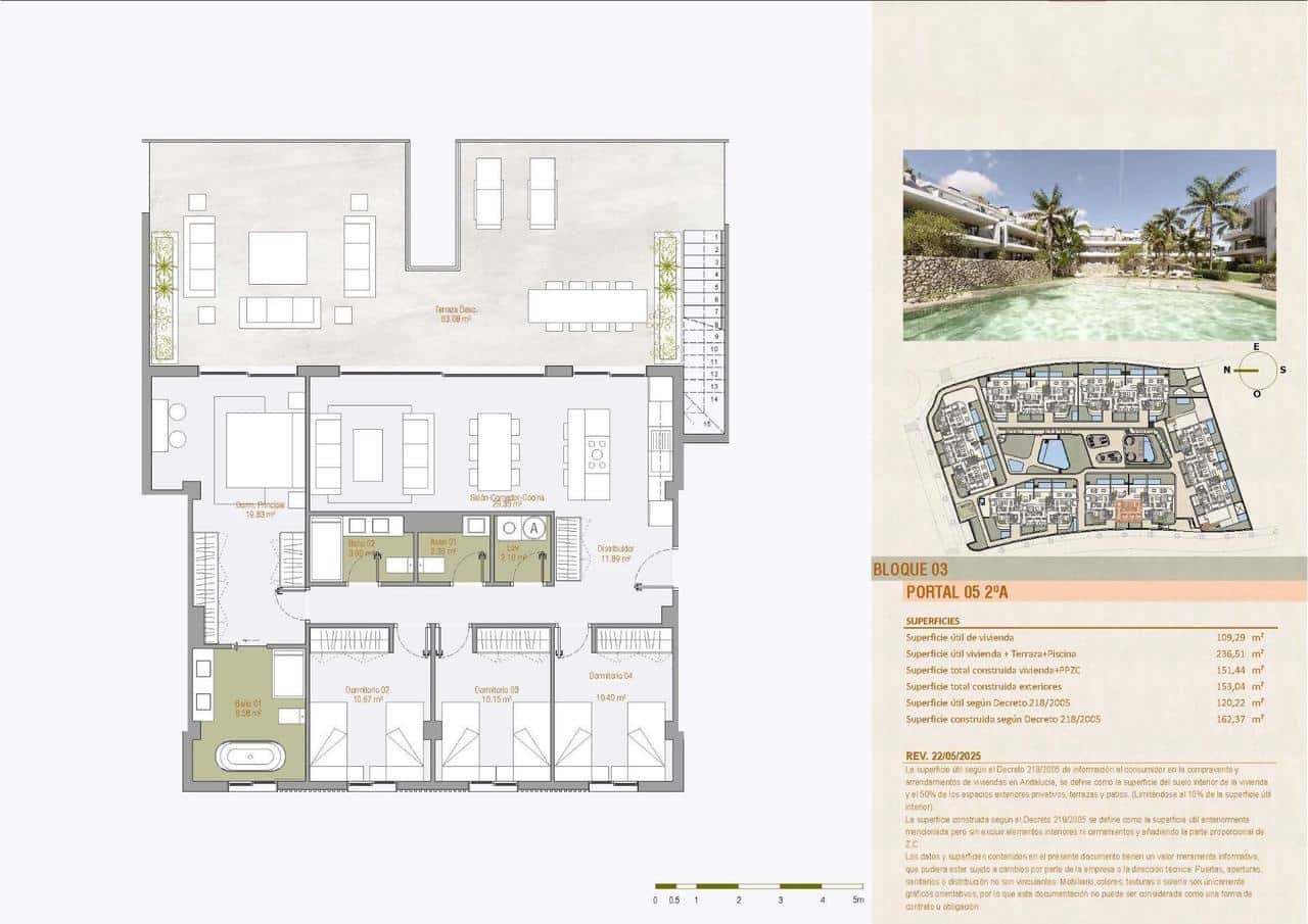 3 soverom Penthouse til salgs i Estepona med svømmebasseng garasje - € 1 099 000 (Ref: 9936040)