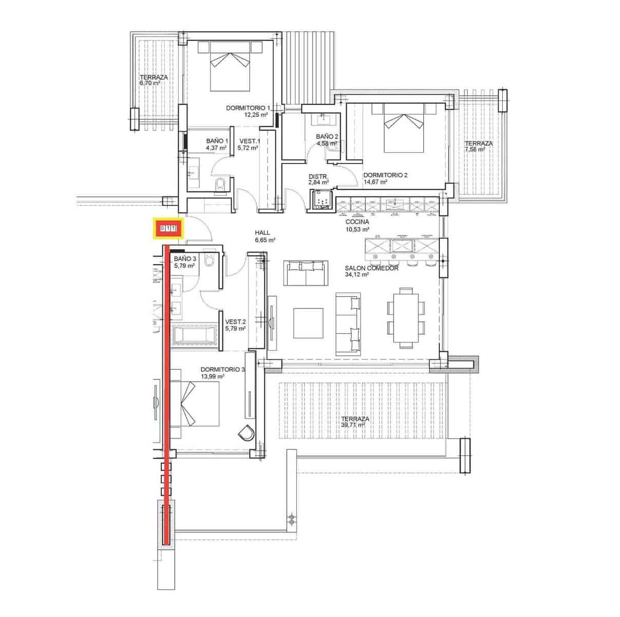 3 Zimmer Apartment zu verkaufen in Ojen mit Pool Garage - 985.000 € (Ref: 9937794)